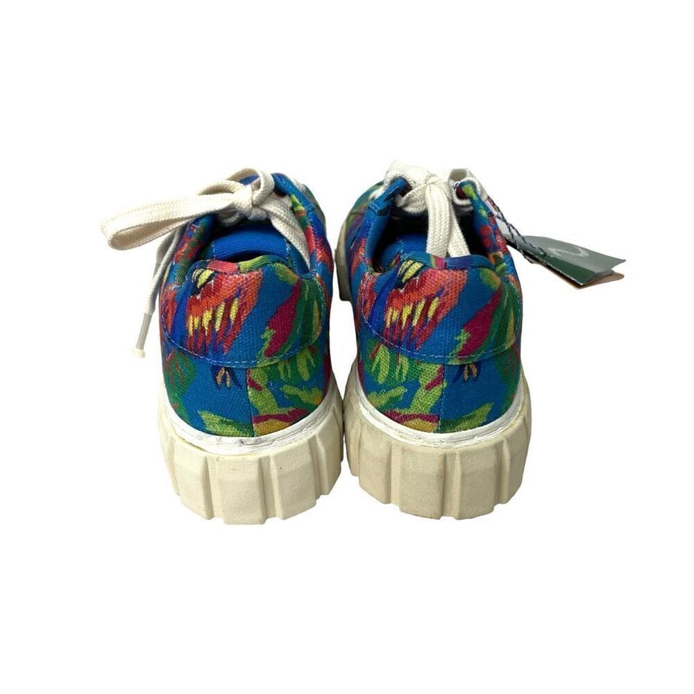 NEW FARM RIO Blue Macaw Flatform Sneakers Size 7.5 parrot tropical print - Picture 7 of 9
